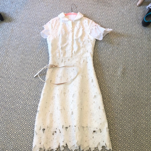 Chicwish Dresses & Skirts - Beautiful eyelet white midi length dress
